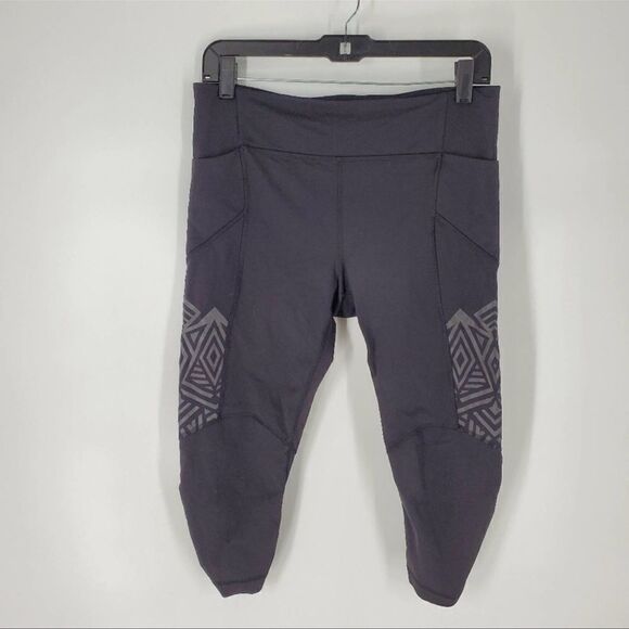 Lululemon Inkwell Reflective Stash It Crop Leggings 4 - Picture 4 of 7